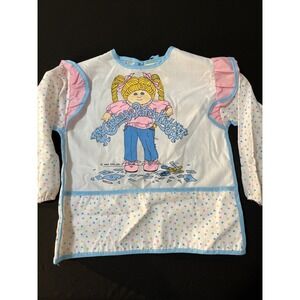 Vintage Cabbage Patch Kids Toddler Bib Apron Art Paint CPK 1984 HTF NOS size 2-3